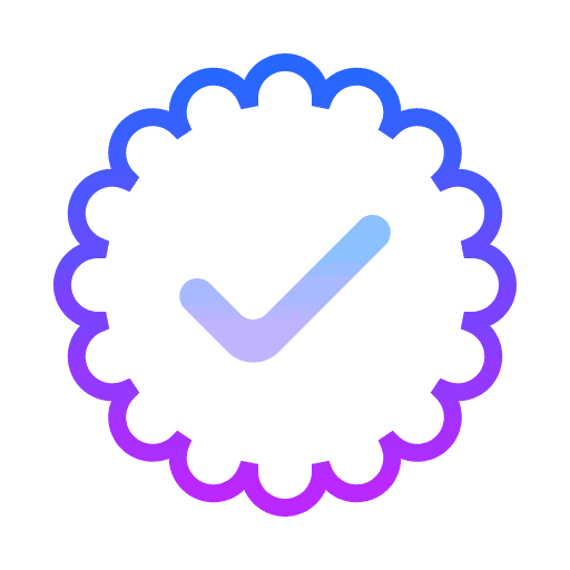 Verified badge icon representing trust and authenticity by a digital marketing agency