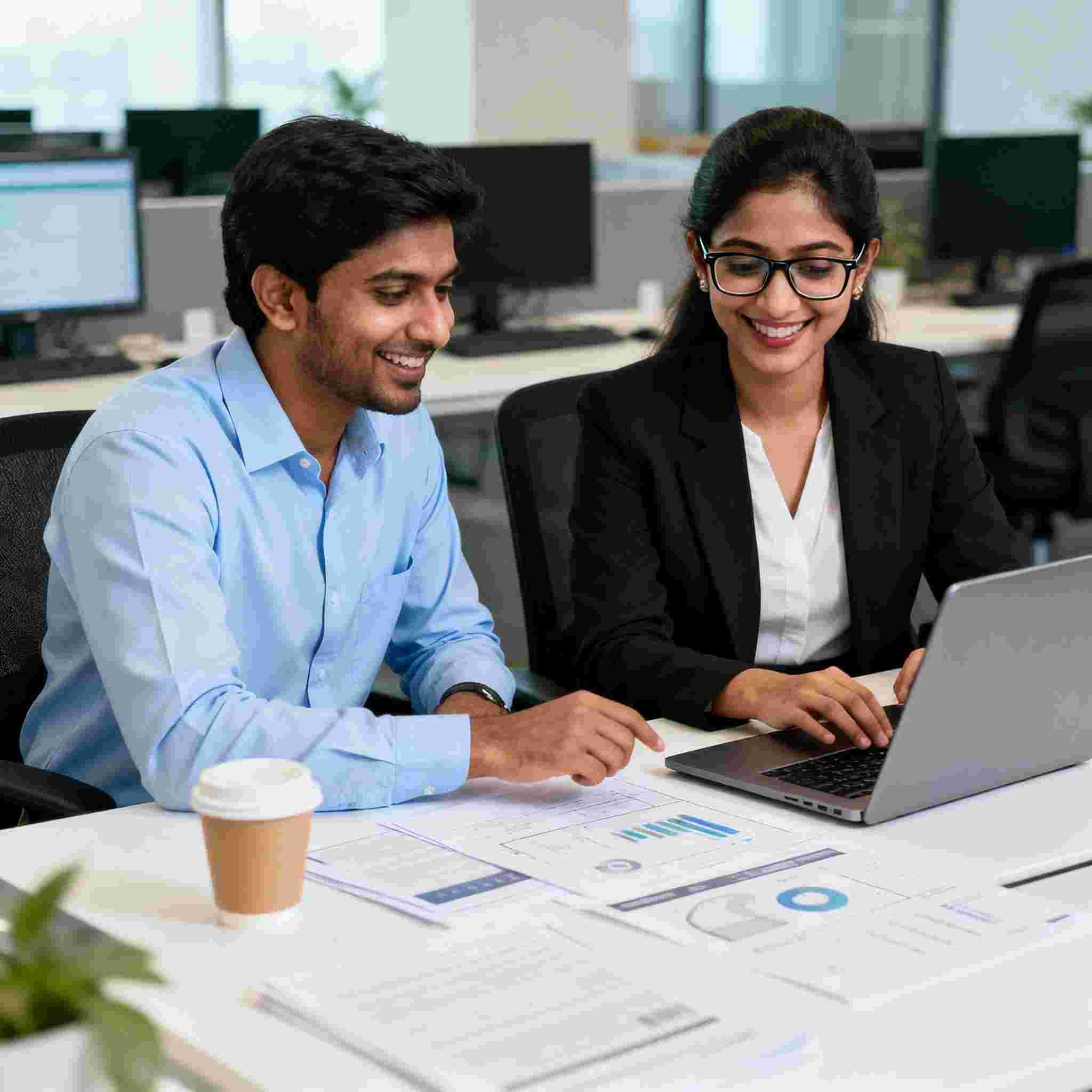 Professional digital marketing team discussing data-driven strategies to increase brand awareness